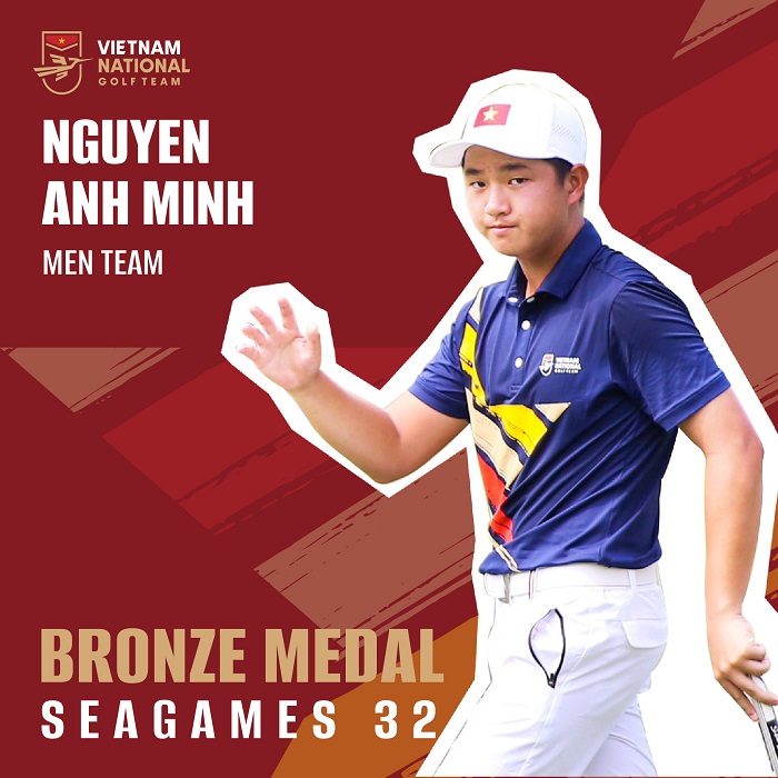 Niềm vui nhân đôi, Nguyễn Anh Minh đạt huy chương đồng môn golf tại Sea Game 32