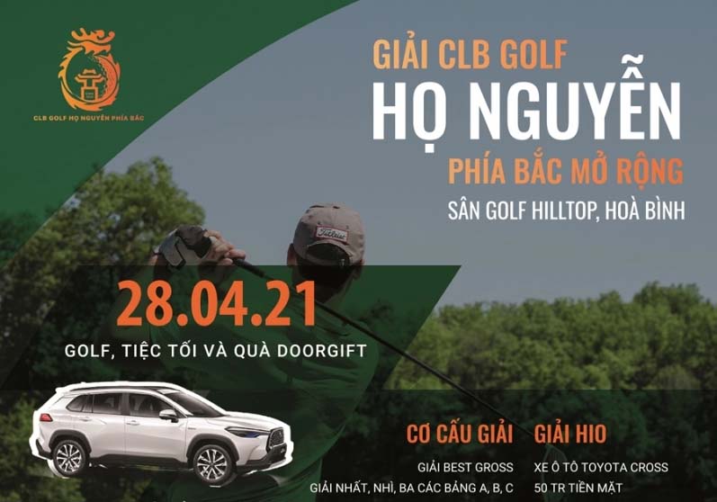 Giải CLB Golf Họ Nguyễn phía Bắc mở rộng khởi tranh tháng 4
